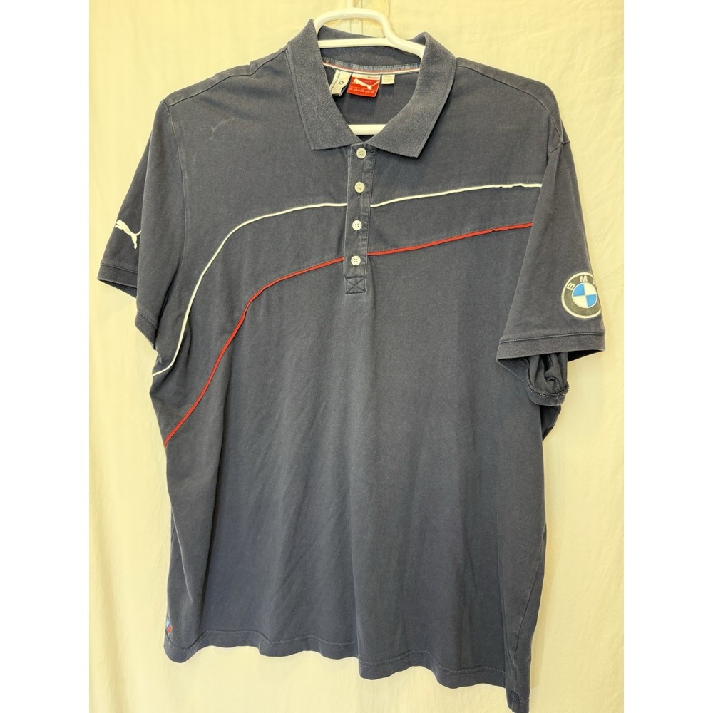 PUMA Sport Lifestyle‎ Polo Navy XXL Shortsleeve Shirt Casual BMW Motorsports